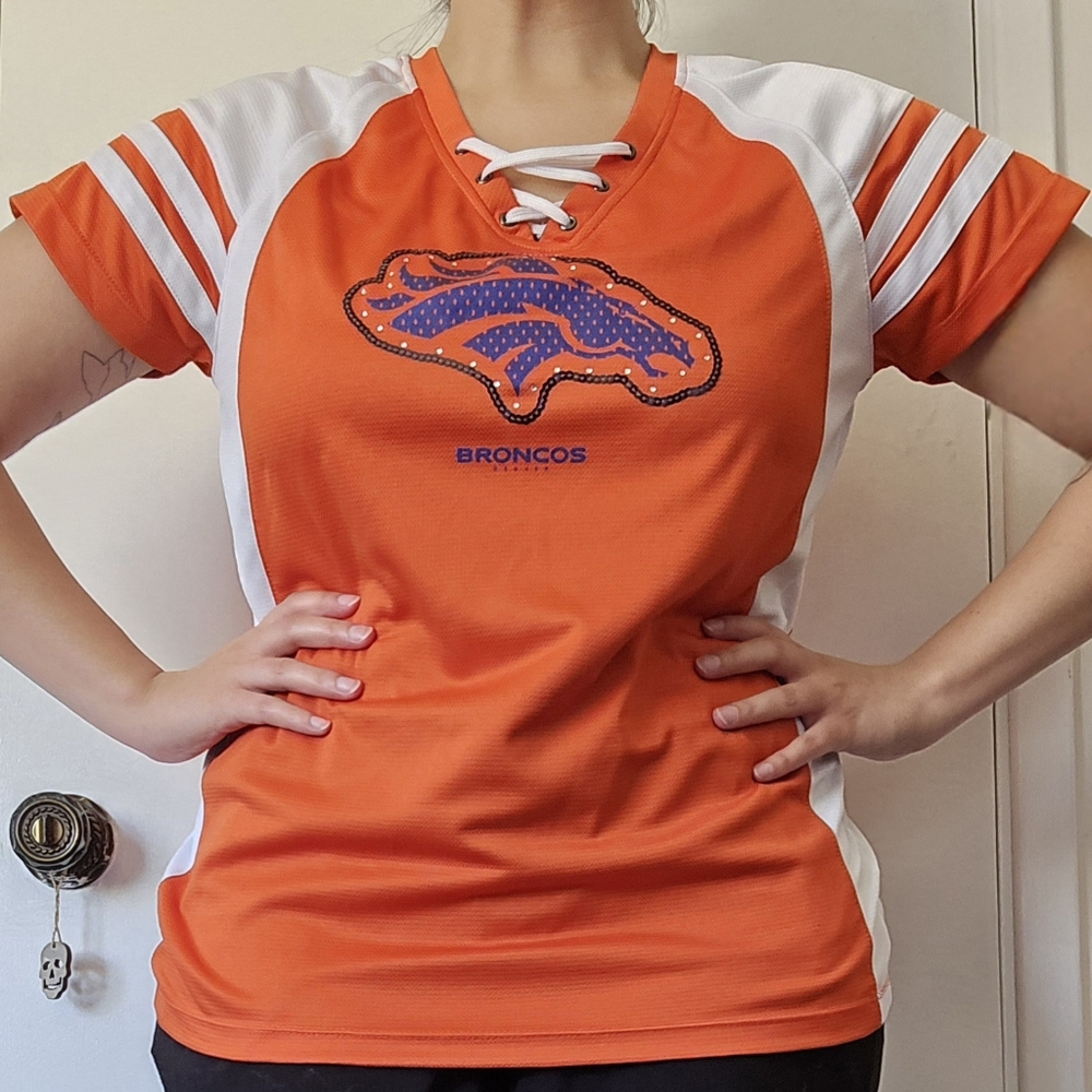 Denver Broncos Lace Up Jersey Sz XL